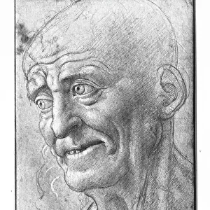 Male portrait. Drawing by Lorenzo di Credi, in the British Museum in London