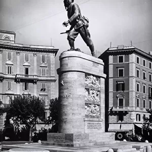 The Monument to the Bersagliere. Bronze sculpture by Publio Morbiducci, located at the Piazzale di Porta Pia, in Rome