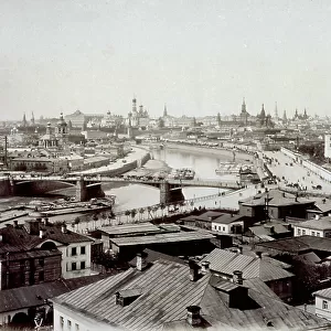 Panorama of the city of Moscow. In the background the Kremlin and other imposing buildings