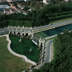 Park and fountain at the Royal Palace of Caserta