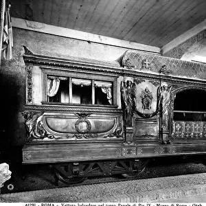 Pius IX's railroad car made in Paris by the Deletirez company in 1858. It is kept in the Museum of Rome, Rome