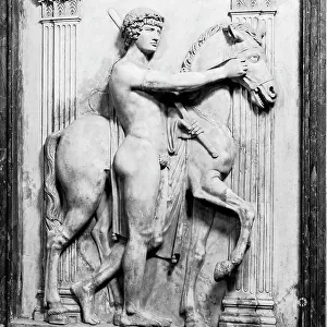 Relief from Hadrian's Villa depicting Antinous with a horse, preserved in the Museum of Villa Albani, Rome