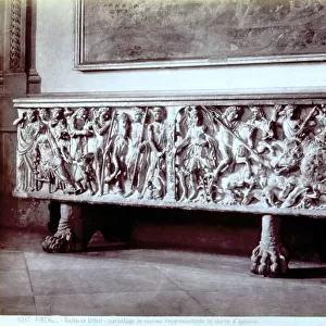 Roman 3rd cent. aD sarcophagus with the myth of Phaedra and Hippolyte, in the Uffizi Gallery in Florence