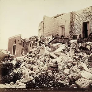 Ruins of the Sentinella hotel, in Casamicciola Terme, hit by the earthquake