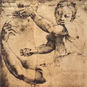 The Sibyl Cumea, drawing by Raphael, Graphische Sammlung Albertina, Vienna