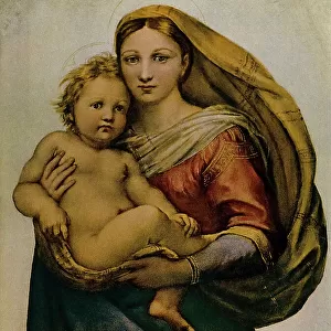 Sistine Madonna painting by Raphael