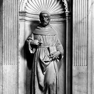 Statue of Saint Francis. Sculpture by Michelangelo located on the Piccolomini Altar in Siena's Cathedral