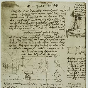 Studies on boiling water, written by Leonardo da Vinci, part of the Arundel Codex 263, c.160v, housed in the British Museum of London