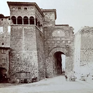 View of the Etruscan Arch, or the Arch of Augustus in Perugia, Italy