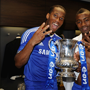 Chelsea FC: Didier Drogba and Salomon Kalou Celebrate FA Cup Victory (2010)