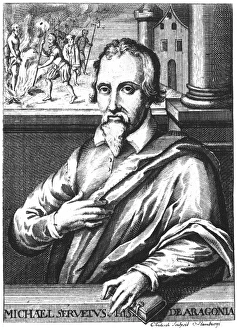 (1511-1553). Spanish theologian and physician. Copper engraving, 1727 (1511-1553). Spanish theologian and physician. Copper engraving, 1727