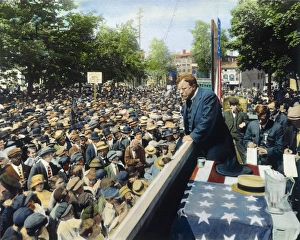 (1858-1919) campaigning as the Progressive ( Bull Moose ) party candidate for president in the summer of 1912