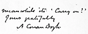 (1859-1930). British physician and writer. Facsimile of autograph signature and letter (1859-1930). British physician and writer. Facsimile of autograph signature and letter