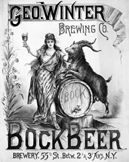 AD: BEER, c1900. American advertisement for George Winter Brewing Company bock beer AD: BEER, c1900. American advertisement for George Winter Brewing Company bock beer