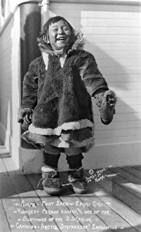 ALASKA: ESKIMO GIRL. Mukpi, an Eskimo girl, in Point Barrow, Alaska ALASKA: ESKIMO GIRL. Mukpi, an Eskimo girl, in Point Barrow, Alaska