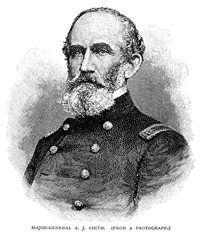 ANDREW JACKSON SMITH (1815-1897). American army officer. Wood engraving, 1887 ANDREW JACKSON SMITH (1815-1897). American army officer. Wood engraving, 1887