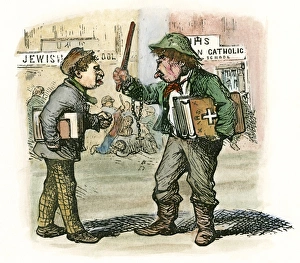 CARTOON: PAROCHIAL SCHOOLS, 1870. Sectarian Bitterness, the result of government CARTOON: PAROCHIAL SCHOOLS, 1870. Sectarian Bitterness, the result of government
