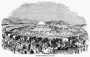 CATTLE SHOW, 1844. The Great Poughkeepsie Cattle Show. Engraving, 1844 CATTLE SHOW, 1844. The Great Poughkeepsie Cattle Show. Engraving, 1844