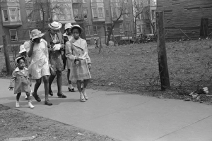 CHICAGO, 1941. Children on their way to church in Chicago, Illinois. Photograph by Edwin Rosskam CHICAGO, 1941. Children on their way to church in Chicago, Illinois. Photograph by Edwin Rosskam