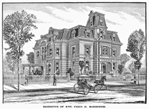 CHICAGO: McCORMICK HOUSE. Residence of Cyrus H. McCormick at Chicago, Illinois CHICAGO: McCORMICK HOUSE. Residence of Cyrus H. McCormick at Chicago, Illinois