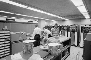 COMPUTER SYSTEM, 1964. Computer system at a license bureau. Photograph by Marion Trikosko COMPUTER SYSTEM, 1964. Computer system at a license bureau. Photograph by Marion Trikosko
