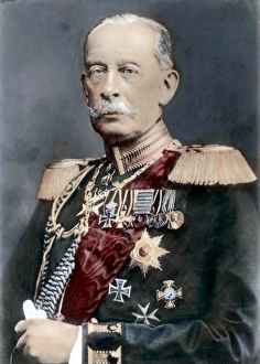 COUNT ALFRED von SCHLIEFFEN (1833-1913). German soldier. Oil over photograph, c1895 COUNT ALFRED von SCHLIEFFEN (1833-1913). German soldier. Oil over photograph, c1895
