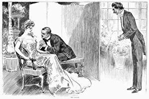 His Dance. Pen and ink drawing, 1903, by Charles Dana Gibson His Dance. Pen and ink drawing, 1903, by Charles Dana Gibson