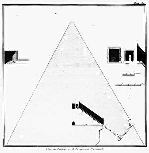 Diagram of the interior of the great pyramid of Kheops at Giza from Benoit de Maillets Diagram of the interior of the great pyramid of Kheops at Giza from Benoit de Maillets