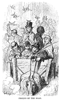 DORE: LONDON, 1872. Frolics on the Road. Crowds on the streets in London on a derby day DORE: LONDON, 1872. Frolics on the Road. Crowds on the streets in London on a derby day