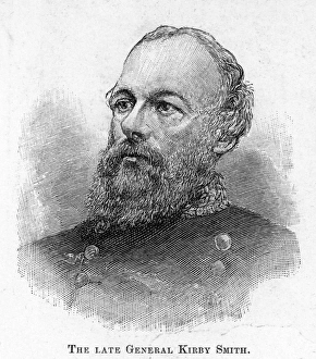 E. KIRBY SMITH (1824-1893). American soldier. Wood engraving, 19th century E. KIRBY SMITH (1824-1893). American soldier. Wood engraving, 19th century