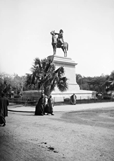 EGYPT: CAIRO. A view of Opera Square with the statue of Ibrahim Pasha, Cairo, Egypt EGYPT: CAIRO. A view of Opera Square with the statue of Ibrahim Pasha, Cairo, Egypt