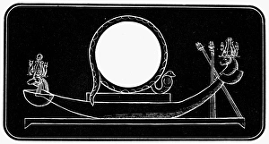 EGYPT: SUN. The solar barge of the ancient Egyptians, on which the sun travels EGYPT: SUN. The solar barge of the ancient Egyptians, on which the sun travels