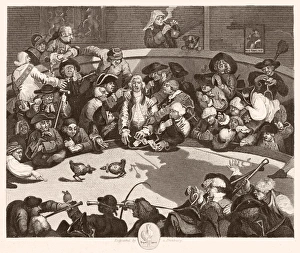 Engraving after the etching and engraving, 1759, by William Hogarth Engraving after the etching and engraving, 1759, by William Hogarth
