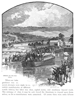 ERIE CANAL OPENING, 1825. The opening of the Erie Canal, 26 October 1825 ERIE CANAL OPENING, 1825. The opening of the Erie Canal, 26 October 1825