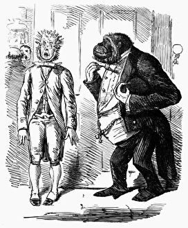 EVOLUTION CARTOON, 1861. The Lion of the Season. An 1861 English satire by John Leech