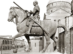 GATTAMELATA (1370-1443). Erasmo of Narni, known as Gattamelata. Italian condottiere. Equestrian statue at Padua by Donatello. Bronze, c1450 GATTAMELATA (1370-1443). Erasmo of Narni, known as Gattamelata. Italian condottiere. Equestrian statue at Padua by Donatello. Bronze, c1450