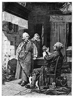 GERMANY: FAMILY, 1879. A German fisher family. Engraving from a painting by C GERMANY: FAMILY, 1879. A German fisher family. Engraving from a painting by C