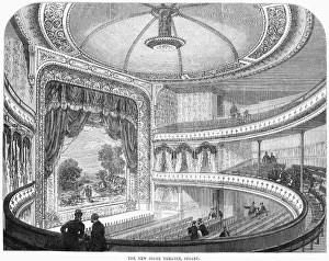 GLOBE THEATRE, 1869. The New Globe Theatre in the Strand, London, England GLOBE THEATRE, 1869. The New Globe Theatre in the Strand, London, England