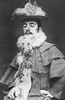 HENRI DE TOULOUSE-LAUTREC (1865-1901). French painter. The artist in womens clothing HENRI DE TOULOUSE-LAUTREC (1865-1901). French painter. The artist in womens clothing
