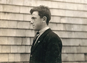 HINE: BOY, 1916. 15-year-old James Cooney, an Irish immigrant in Fall River, Massachusetts HINE: BOY, 1916. 15-year-old James Cooney, an Irish immigrant in Fall River, Massachusetts