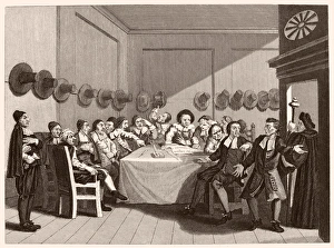 HOGARTH: HUDIBRAS, 1726. The Committee. Steel engraving, c1860 HOGARTH: HUDIBRAS, 1726. The Committee. Steel engraving, c1860
