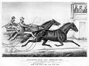 HORSE RACING, c1868. Goldsmith Maid and American Girl HORSE RACING, c1868. Goldsmith Maid and American Girl