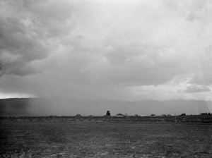 IDAHO: DUST STORM, 1936. A dust storm over Holbrook, Idaho. Photograph by Arthur Rothstein IDAHO: DUST STORM, 1936. A dust storm over Holbrook, Idaho. Photograph by Arthur Rothstein