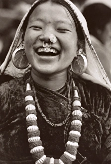 INDIA: GIRL, c1968. Portrait of a Nepali girl in Sikkim, India. Photograph by Alice S INDIA: GIRL, c1968. Portrait of a Nepali girl in Sikkim, India. Photograph by Alice S