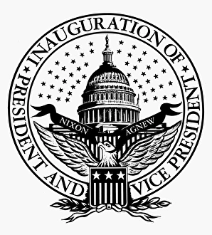 Insignia of the inauguration of the Republican party winners of the 1968 election Insignia of the inauguration of the Republican party winners of the 1968 election