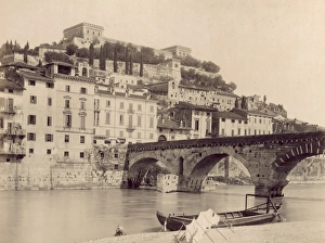 ITALY: SCENIC VIEW, 1890s. A canal in Italy. Photograph, 1890s ITALY: SCENIC VIEW, 1890s. A canal in Italy. Photograph, 1890s