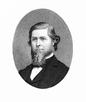 JAY COOKE (1821-1905). American banker. Steel engraving, 19th century JAY COOKE (1821-1905). American banker. Steel engraving, 19th century