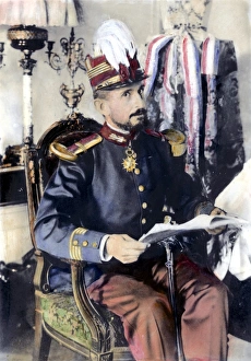 JEAN-BAPTISTE MARCHAND (1863-1934). French soldier and explorer. Oil over a photograph JEAN-BAPTISTE MARCHAND (1863-1934). French soldier and explorer. Oil over a photograph