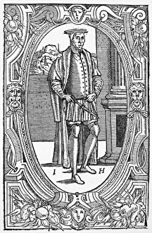JOHN HEYWOOD (1497-1580). English epigrammatist. English woodcut frontispiece to his The JOHN HEYWOOD (1497-1580). English epigrammatist. English woodcut frontispiece to his The