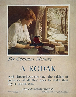 KODAK ADVERTISEMENT, 1914. For Kodak cameras from an American magazine KODAK ADVERTISEMENT, 1914. For Kodak cameras from an American magazine